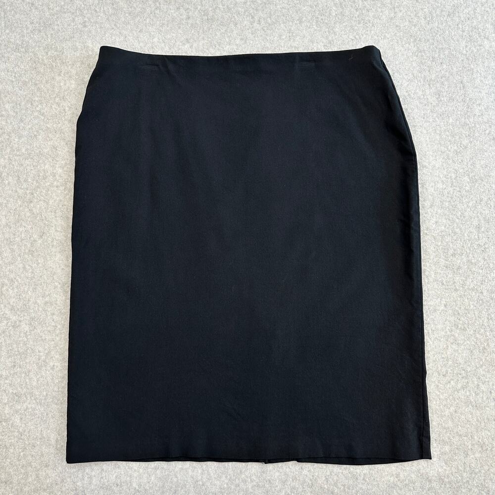 NYCC Pencil Skirt WMNS XL Black Stretch Midi Workwear Minimalist Chic Classic